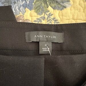 Ann Taylor Black dress slacks. Beautiful. Belted and wide legged
